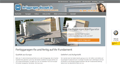 Desktop Screenshot of fertiggaragen-discount.de